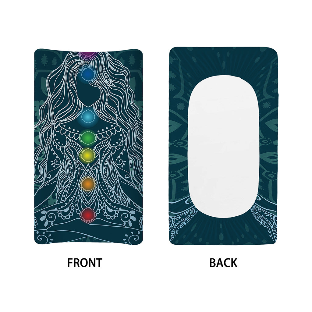 Bohemian Seven Chakras Print Changing Pad Cover