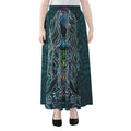 Bohemian Seven Chakras Print Chiffon Maxi Skirt