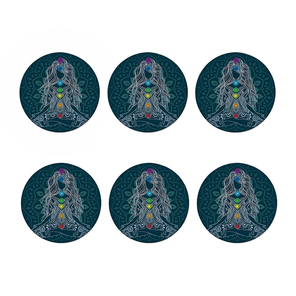 Bohemian Seven Chakras Print Coaster Set