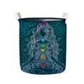 Bohemian Seven Chakras Print Collapsible Laundry Basket