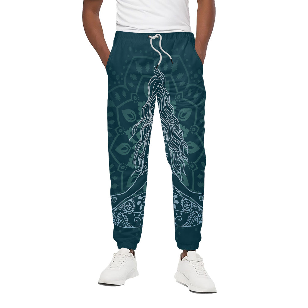Bohemian Seven Chakras Print Cotton Pants