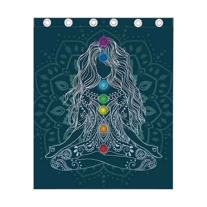 Bohemian Seven Chakras Print Curtain