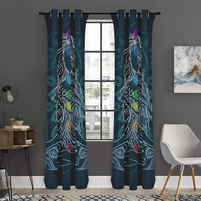 Bohemian Seven Chakras Print Curtain