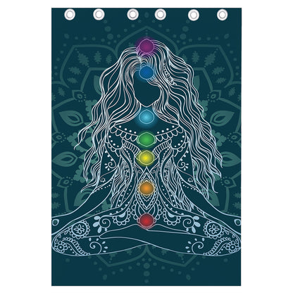 Bohemian Seven Chakras Print Curtain