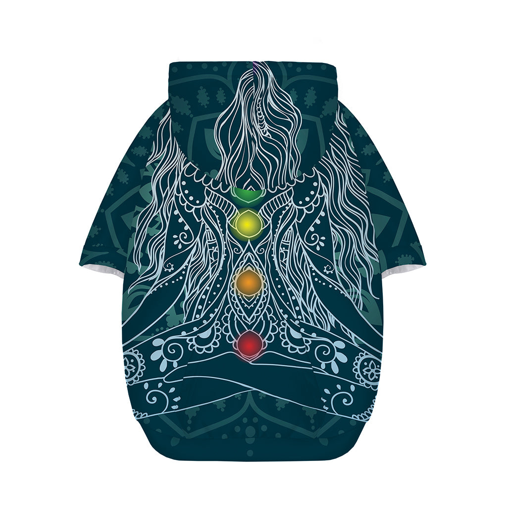 Bohemian Seven Chakras Print Dog Zip Up Hoodie
