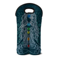 Bohemian Seven Chakras Print Double Neoprene Wine Tote