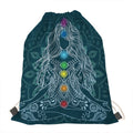 Bohemian Seven Chakras Print Drawstring Bag