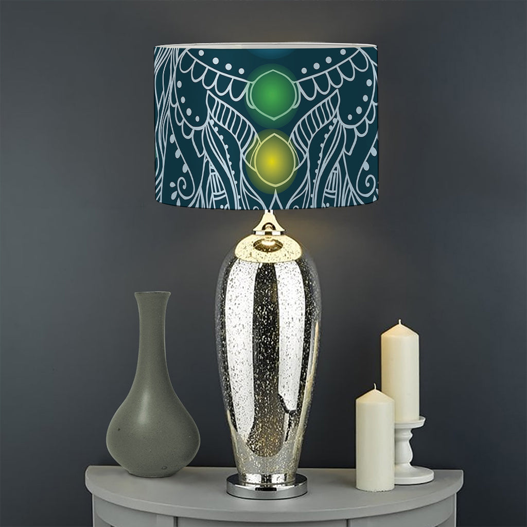 Bohemian Seven Chakras Print Drum Lamp Shade