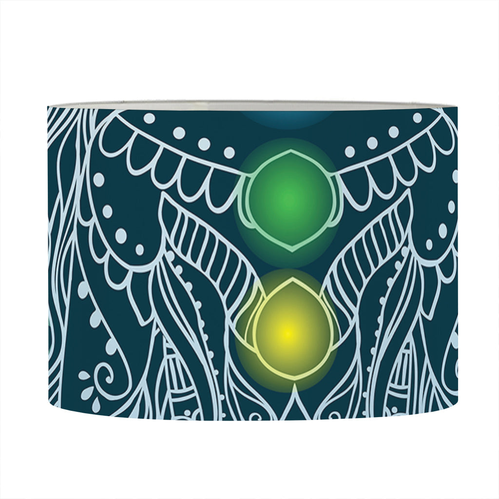 Bohemian Seven Chakras Print Drum Lamp Shade