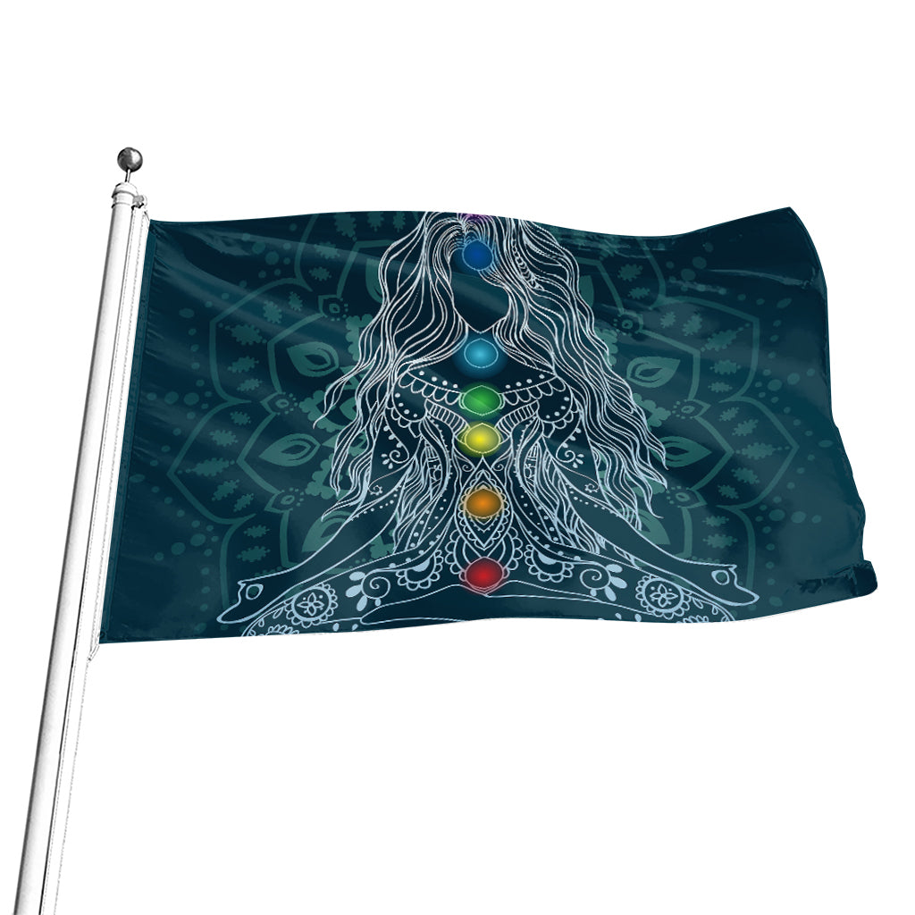 Bohemian Seven Chakras Print Flag