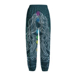 Bohemian Seven Chakras Print Fleece Lined Knit Pants
