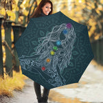 Bohemian Seven Chakras Print Foldable Umbrella