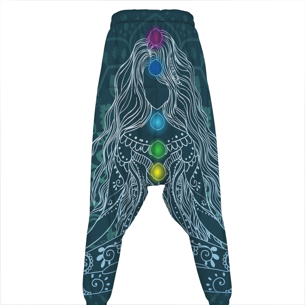 Bohemian Seven Chakras Print Hammer Pants