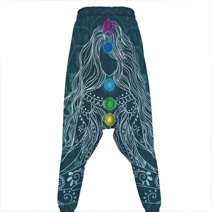 Bohemian Seven Chakras Print Hammer Pants