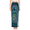 Bohemian Seven Chakras Print High Slit Maxi Skirt