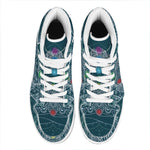 Bohemian Seven Chakras Print High Top Leather Sneakers