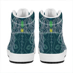 Bohemian Seven Chakras Print High Top Leather Sneakers
