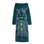 Bohemian Seven Chakras Print Hooded Bathrobe