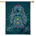 Bohemian Seven Chakras Print House Flag