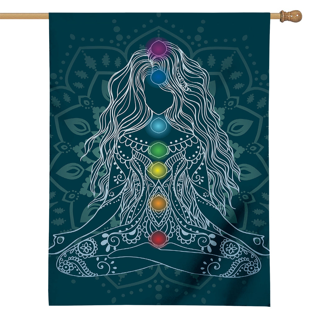 Bohemian Seven Chakras Print House Flag