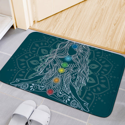Bohemian Seven Chakras Print Indoor Door Mat