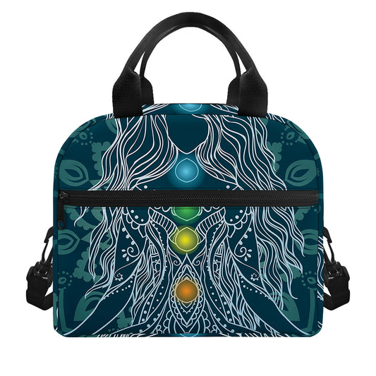 Bohemian Seven Chakras Print Insulated Lunch Bag