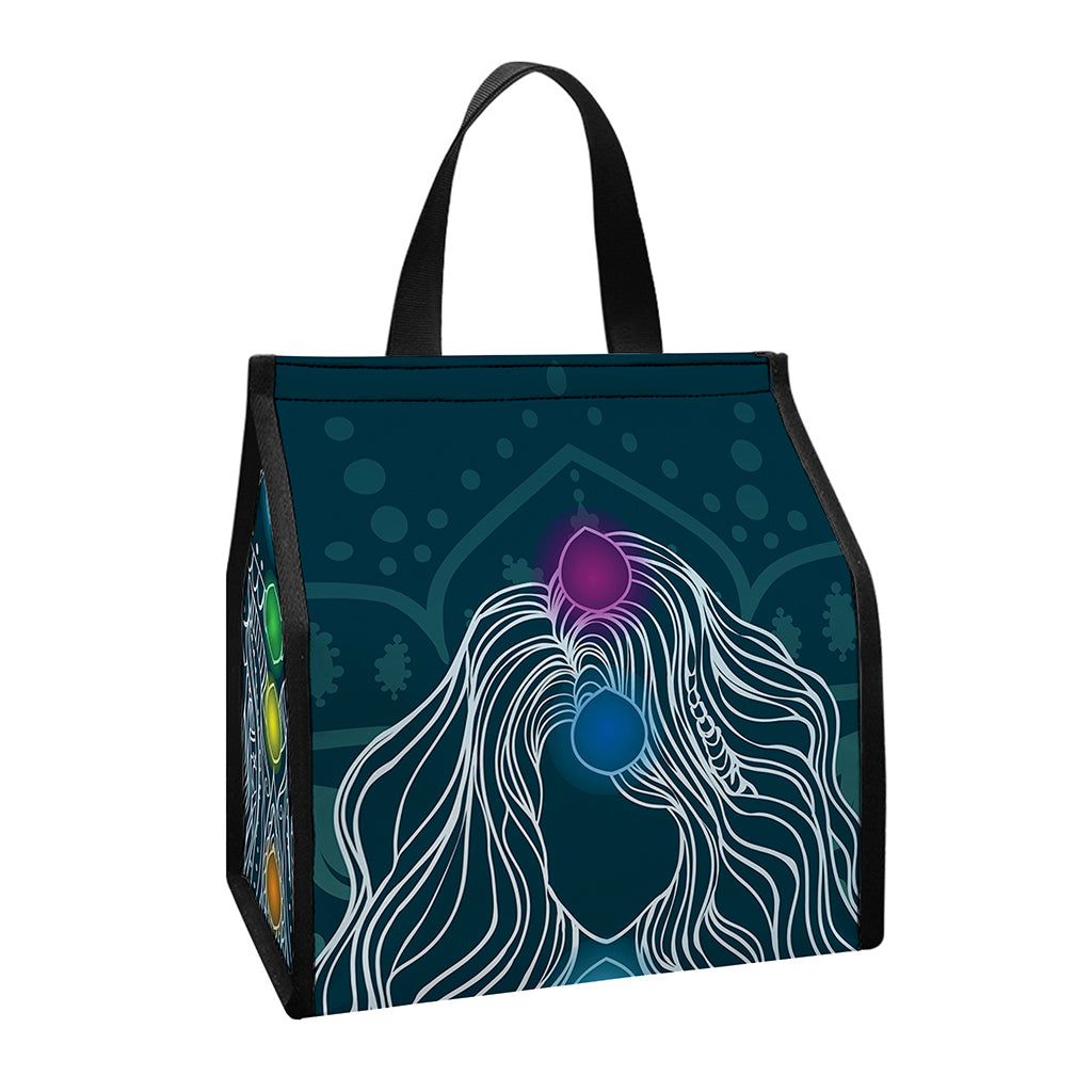 Bohemian Seven Chakras Print Insulated Lunch Tote