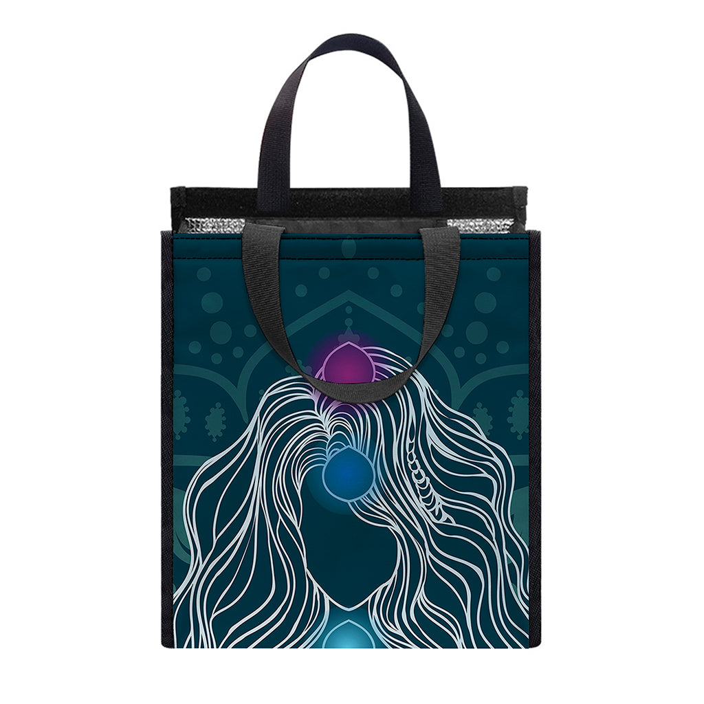 Bohemian Seven Chakras Print Insulated Lunch Tote