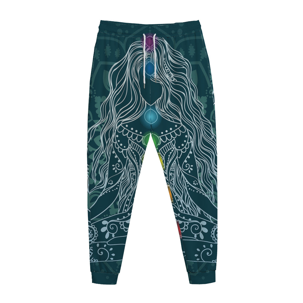 Bohemian Seven Chakras Print Jogger Pants
