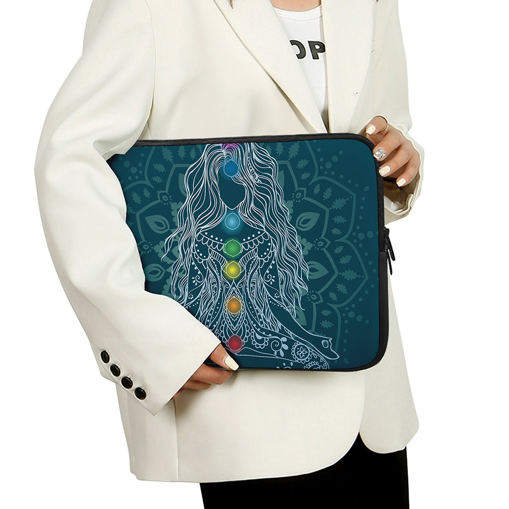 Bohemian Seven Chakras Print Laptop Sleeve