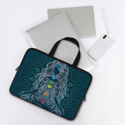 Bohemian Seven Chakras Print Laptop Sleeve With Handle