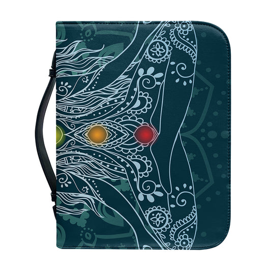 Bohemian Seven Chakras Print Leather Bible Cover