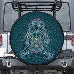 Bohemian Seven Chakras Print Leather Spare Tire Cover