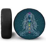 Bohemian Seven Chakras Print Leather Spare Tire Cover