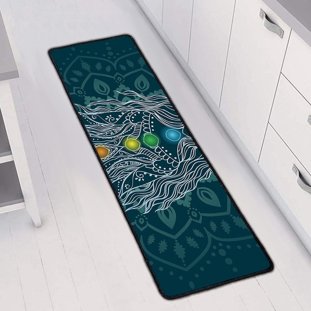 Bohemian Seven Chakras Print Long Kitchen Mat
