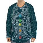 Bohemian Seven Chakras Print Long Sleeve Baseball Jersey