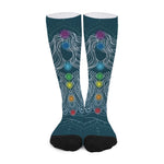 Bohemian Seven Chakras Print Long Socks