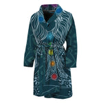 Bohemian Seven Chakras Print Men's Bathrobe