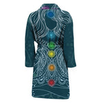 Bohemian Seven Chakras Print Men's Bathrobe