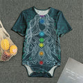 Bohemian Seven Chakras Print Men's Bodysuit