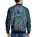 Bohemian Seven Chakras Print Men's Bomber Jacket