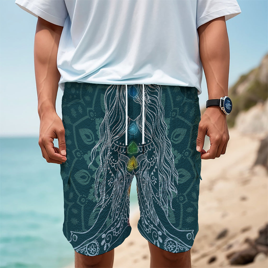 Bohemian Seven Chakras Print Men's Cargo Shorts