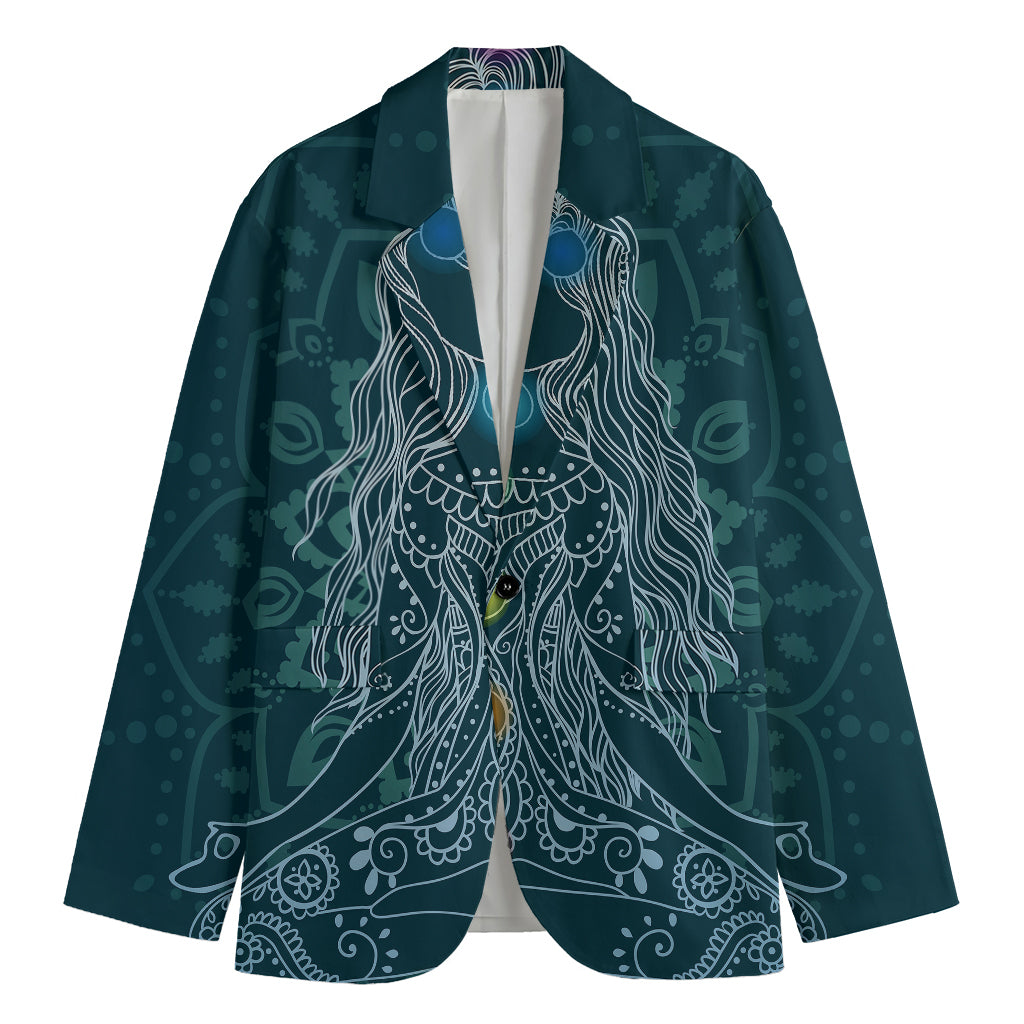 Bohemian Seven Chakras Print Men's Cotton Blazer