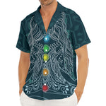 Bohemian Seven Chakras Print Men's Deep V-Neck Shirt