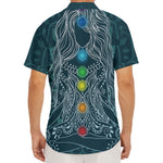 Bohemian Seven Chakras Print Men's Deep V-Neck Shirt