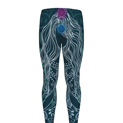 Bohemian Seven Chakras Print Men's leggings