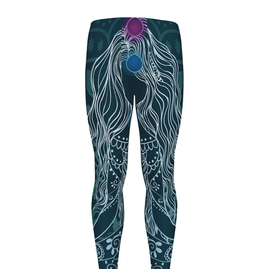 Bohemian Seven Chakras Print Men's leggings