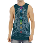 Bohemian Seven Chakras Print Men's Muscle Tank Top