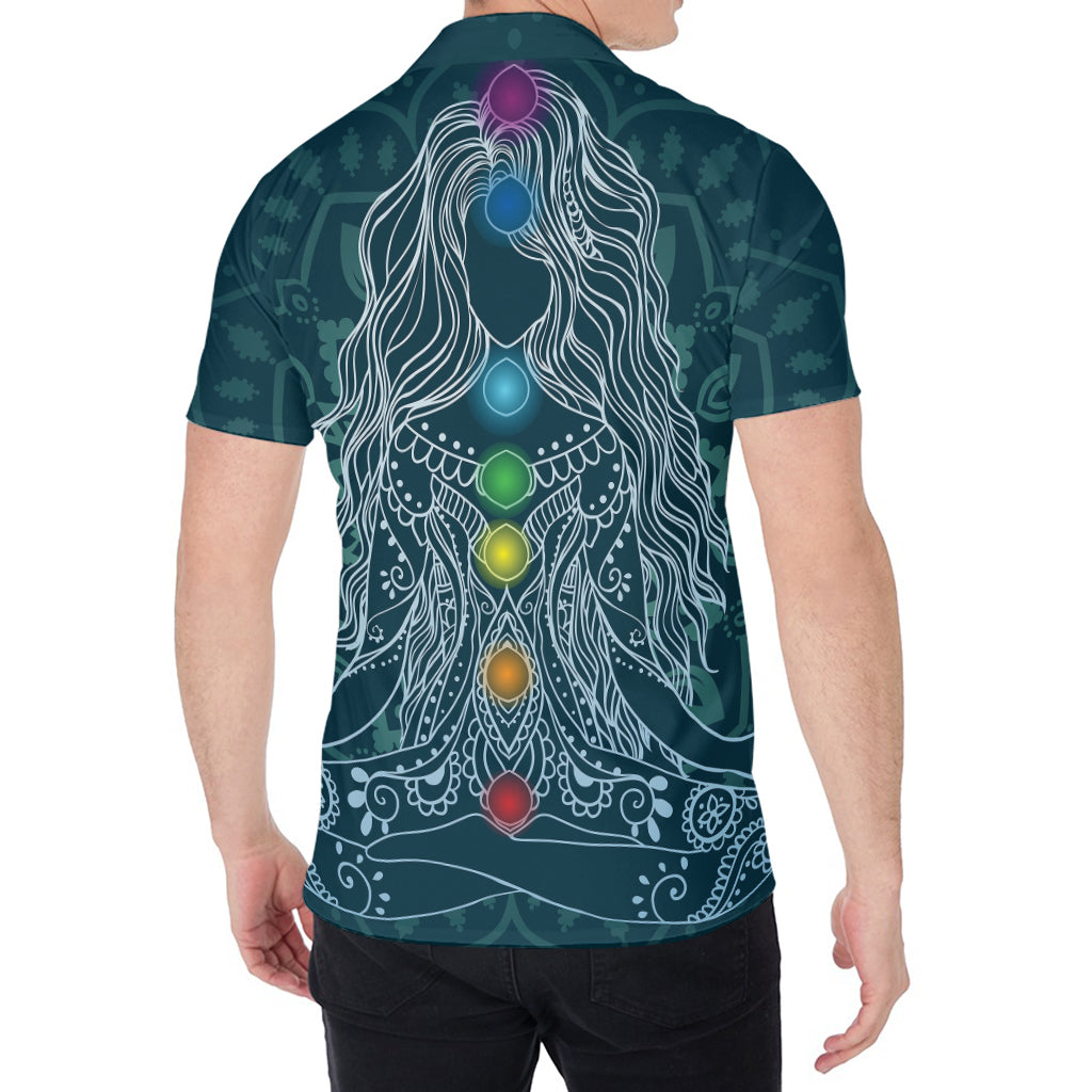 Bohemian Seven Chakras Print Men's Shirt