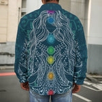 Bohemian Seven Chakras Print Men's Shirt Jacket